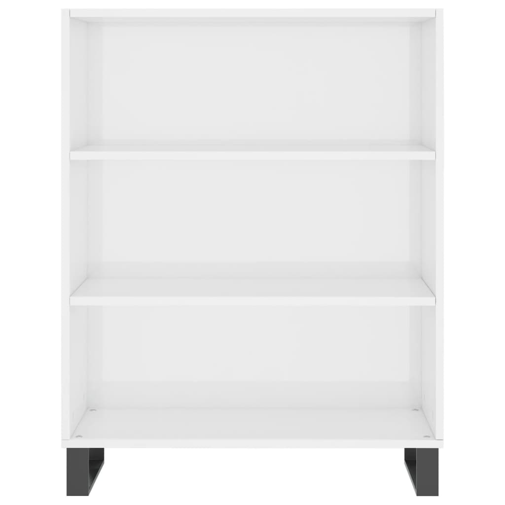 Scaffale Bianco Lucido 69,5x32,5x90 cm in Legno Multistrato